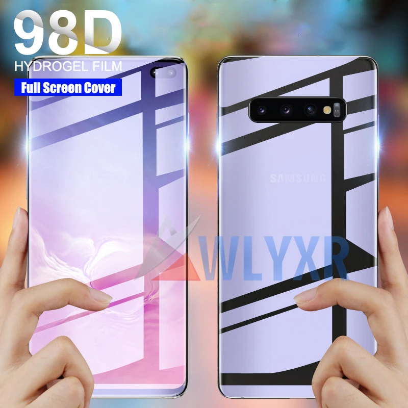 Мягкая изогнутая Гидрогелевая пленка 98D для Samsung Galaxy S10 S9 J4 J6 Plus полная защита