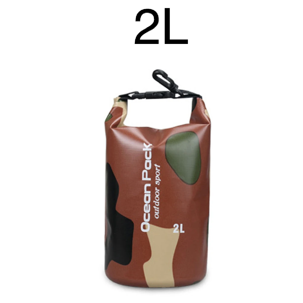 2L 5L 10L 15L 20L камуфляжные водонепроницаемые сумки для пляжного серфинга, водонепроницаемая сумка для плавания, водонепроницаемая сумка WDB002 - Цвет: 2L