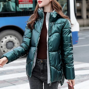 

2020 Solid Color Winter Jacket Women Warm Parka Down Cotton Coat Ladies Top Thick Casual Female Outerwear 2XL CDR2380