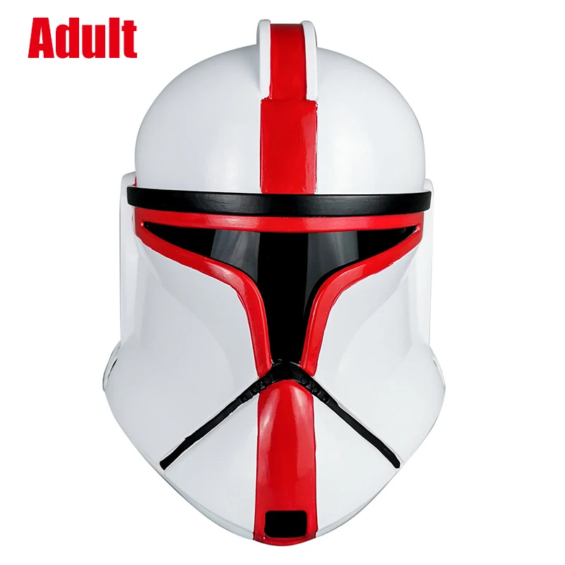 Горячие Звездные войны Sith Trooper красный шлем мандалорианская маска Кайло Рен Дарт Вейдер Клон Trooper маски жесткий ПВХ косплей реквизит - Цвет: Adult Clone PVC 2