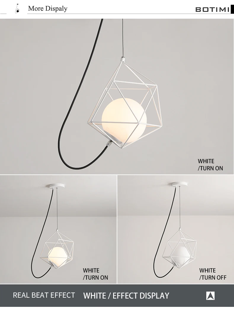 BOTIMI индивидуальный стиль светодиодный подвесной светильник для столовой креативный Железный арт домашний декор бар подвесной светильник Современный простой прикроватный светильник