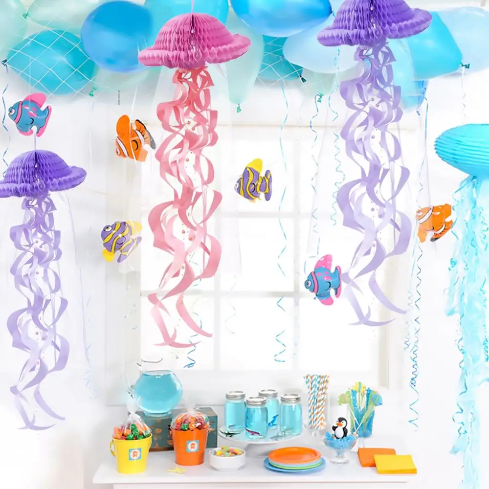 FENGRISE Mermaid Party Supplies - Little Mermaid Theme Decor for Kids Birthday, Wedding, and Party Favor image 4