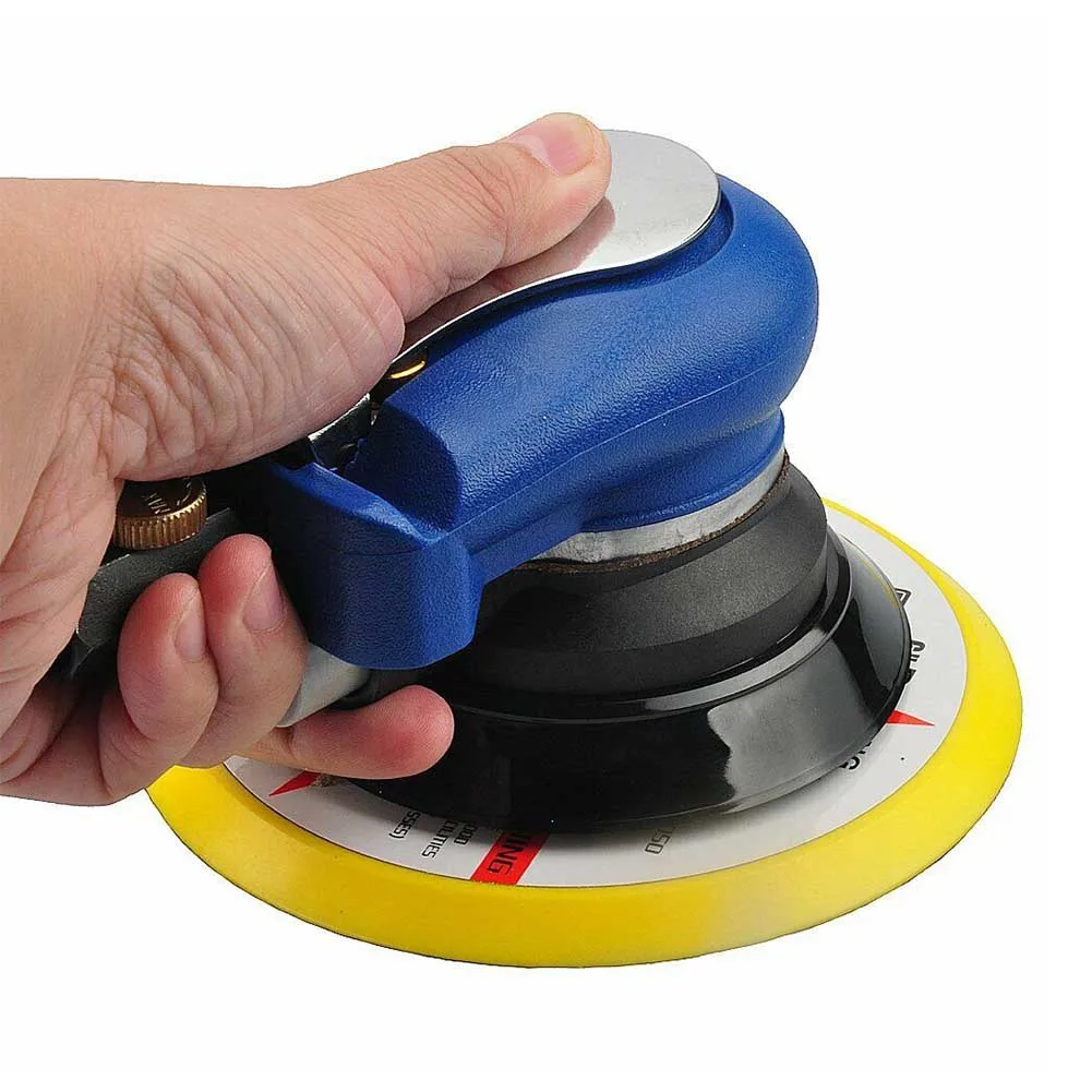 6 Inch Round DIY Portable Grinding Tool Adjustable Ergonomic Air Sander Professional High Speed Mini Pneumatic Polishing Home