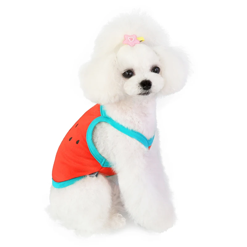 Ropa de perro de moda Estampado de sandía chaleco cachorro Chihuahua ropa de mascotas para pequeño mediano perros chaleco fruta suministros para mascotas perros