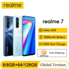 realme 7 NFC 6.5''FHD+ Global 6/8GB 64/128GB Smartphone 30W Dart Charge 5V/6A Helio G95 48MP 5000mAh Mobile Phone