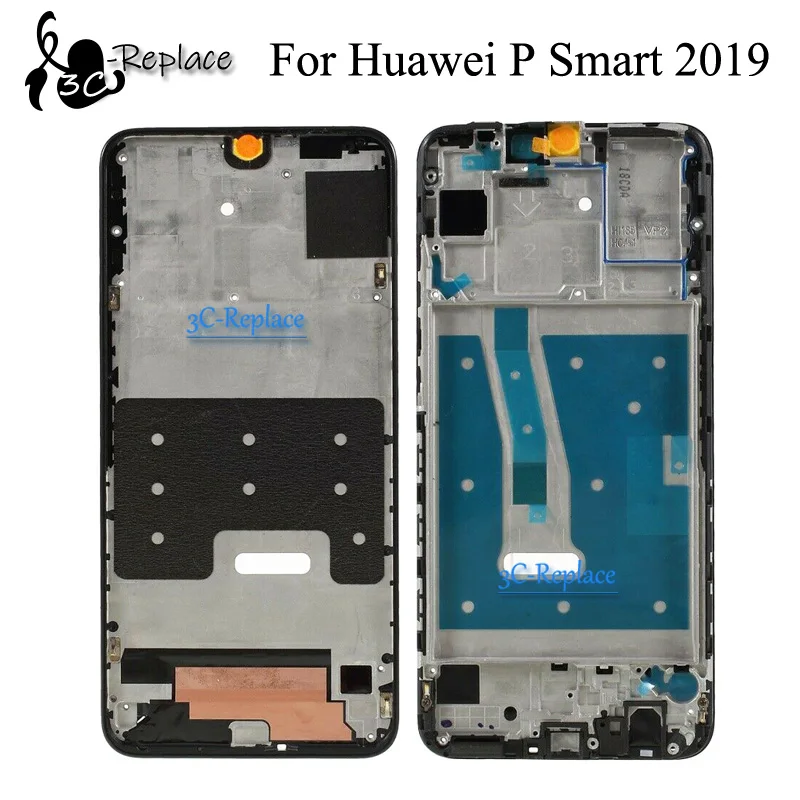 Для huawei P Smart POT-L21 POT-LX2 POT-L23 спереди Корпус шасси пластина ЖК-дисплей рамка дисплея рамка лицевой панели на переднюю раму