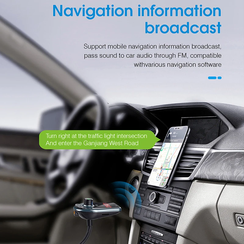 Fm-передатчик Автомобильный MP3 беспроводной Bluetooth автомобильный комплект свободные руки с двойной USB Автомобильное зарядное устройство Поддержка TF и U диск