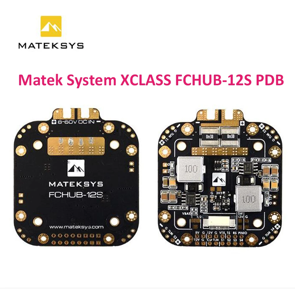 Matek System XCLASS FCHUB-12S PDB плата 5 В и 12 в выход с датчиком тока 3-12S Lipo для FPV RC Racing Drone |