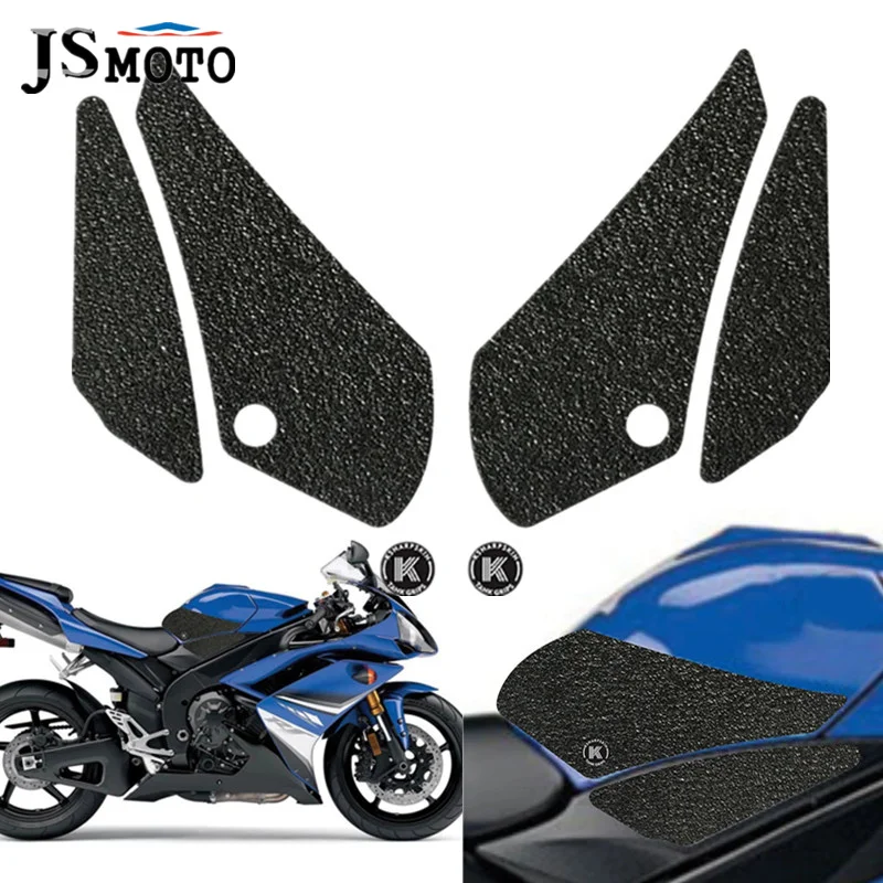 New Motorcycle 3D Tank Stickers Tank Anti Non-slip Side Decal Sticker Protector Pad For YAMAHA YZF-R1 YZFR1 YZF R1 2007-2008