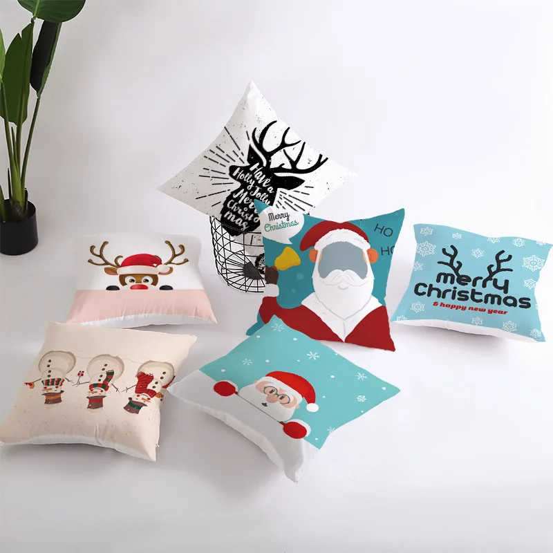 Веселый Рождественский чехол для подушки, украшения для дома, Navidad Noel, рождественские украшения, подарки, Рождество, счастливый год