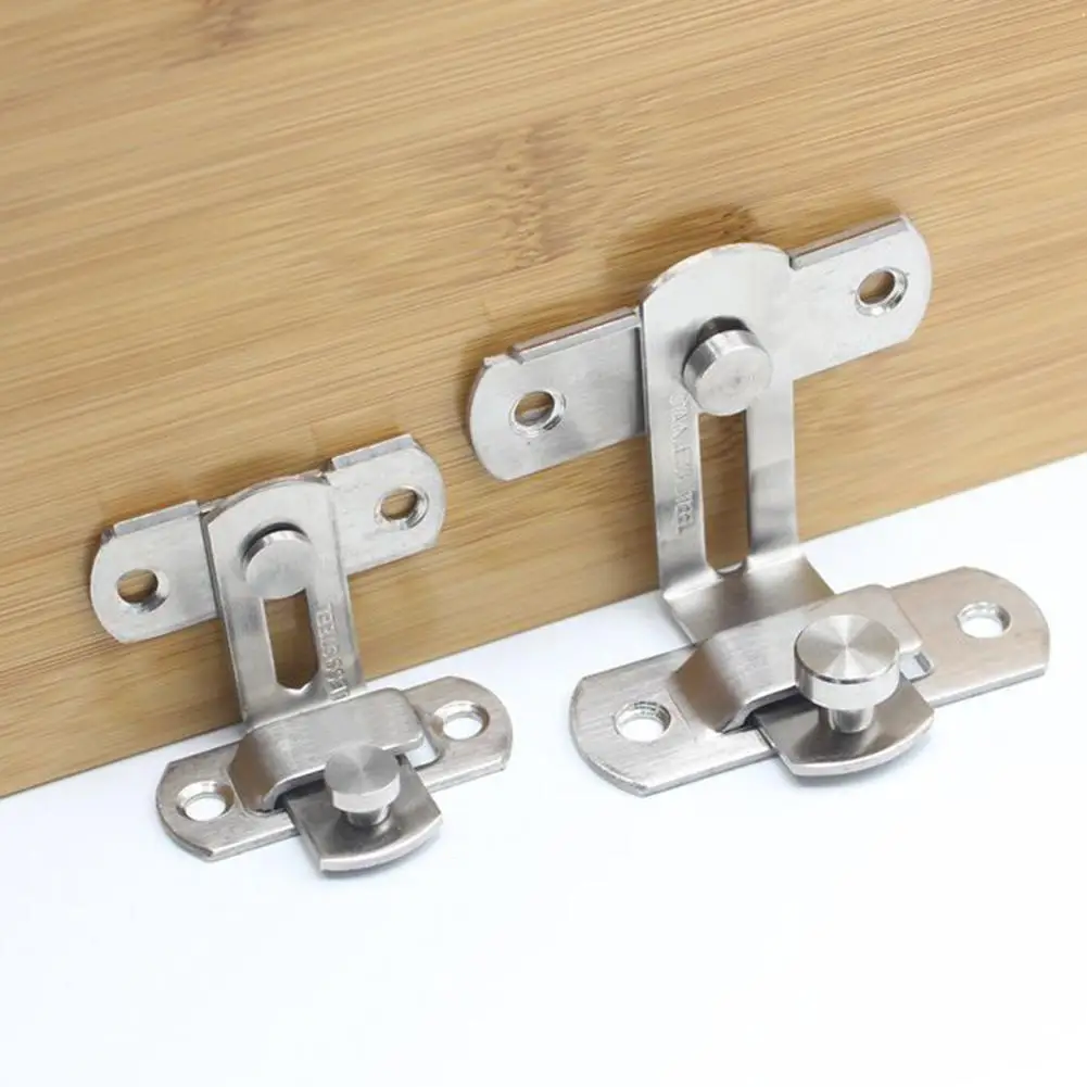 Stainless Steel 90 Degree Door Buckle Door Hasp Latches Sliding Chain Lock Anti-theft Window Lock Hardware door latch sliding door latch door lock latch