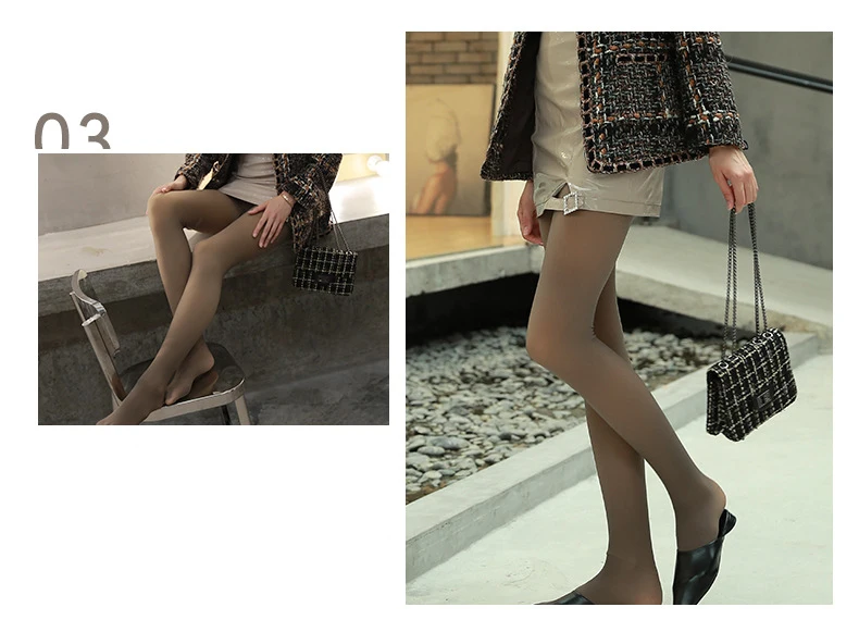 Winter Black Gray coffee Imitation skin Women Sexy Tights Keep Warm Pantyhose High Elastic Nylon Stretchy Girls Long Stockings