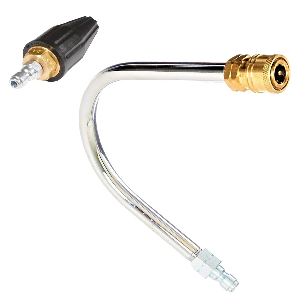 

High Pressure Washer Gutter Cleaner Wand Attachment 4500PSI For Car Washer and 4.0 GPM 3600PSI Turbo Rotating Spray Nozzle Kit