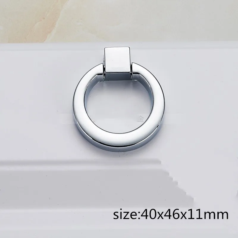 Single hole Ручки для шкафа, круглая ручка из цинкового сплава, дверные кухонные ручки, матовые ручки для шкафа, выдвижные ящики, современное оборудование для обработки мебели, аксессуары - Цвет: Single hole