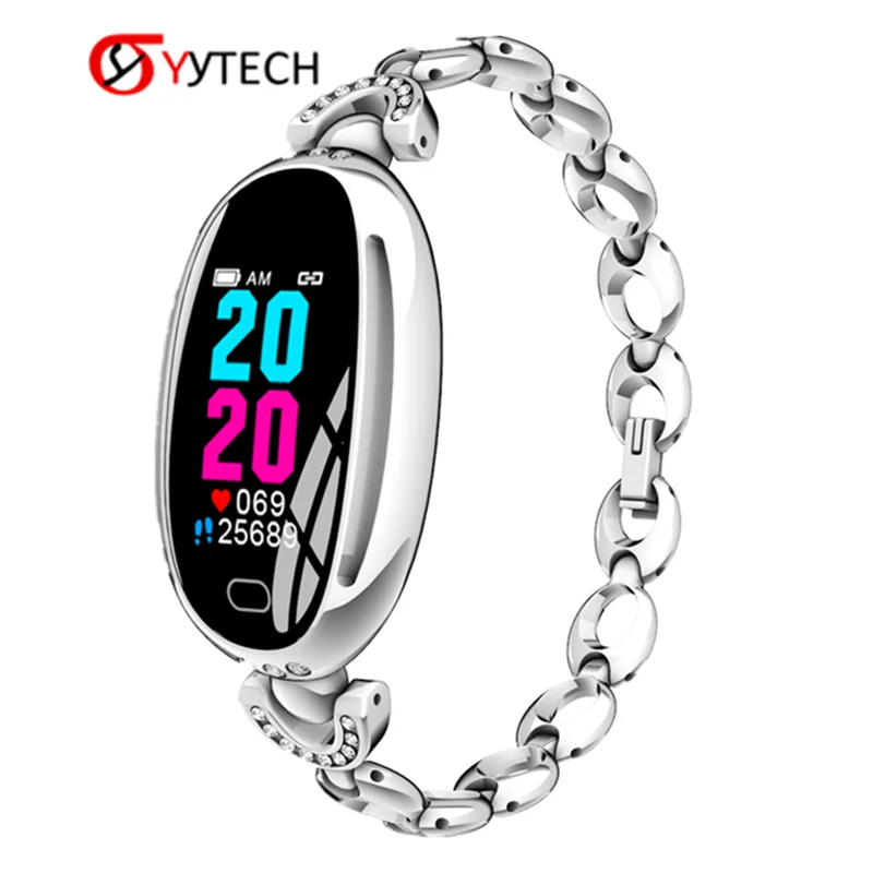 SYYTECH модный Дамский E68 умный Браслет, пульсометр, контроль артериального давления, мульти-спортивный режим, умные часы, браслет