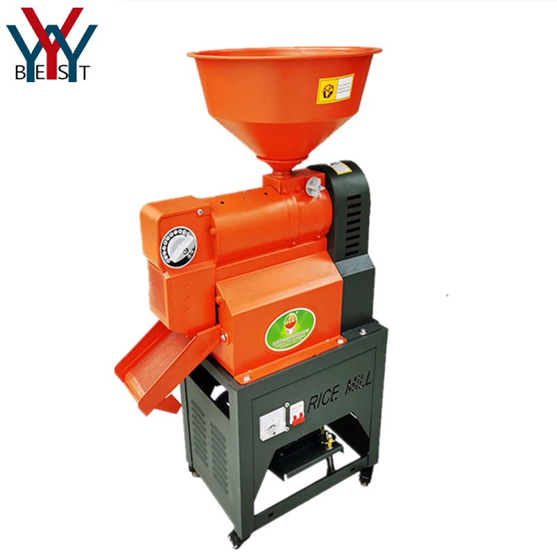 

New Type Adjustable Electric White and Brown Rice Husker Huller Sheller Paddy Milling Peeling Machine Household Farm Machinery