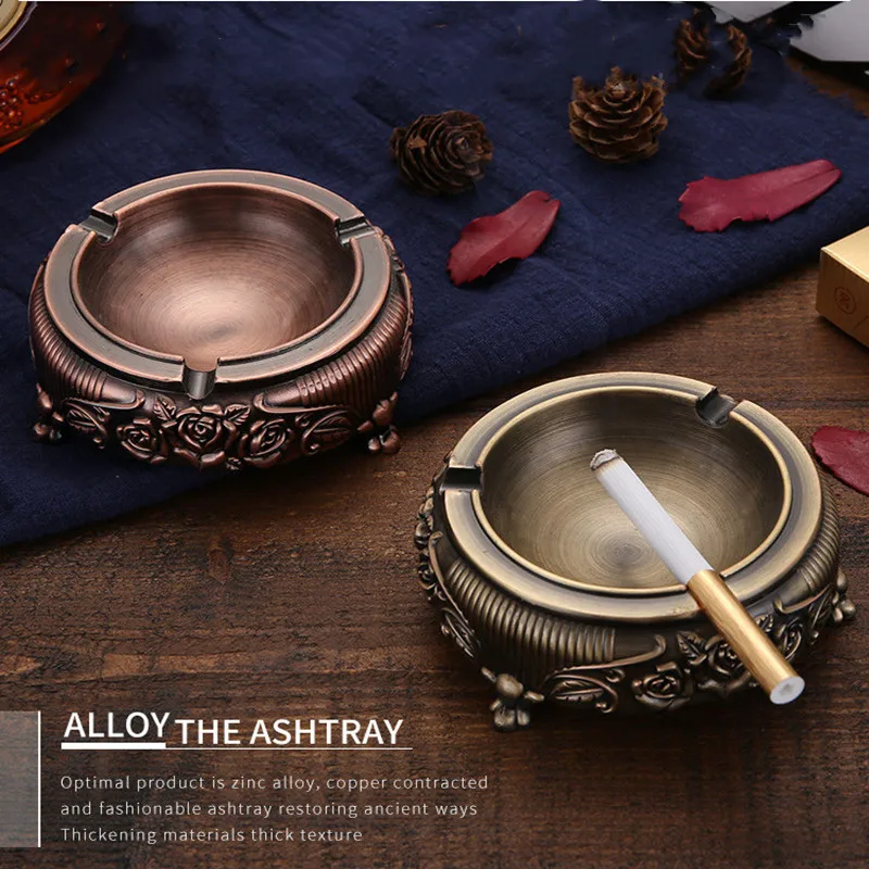 Пепельница пепельница для сигар винтажные круглые металлические пепельницы из