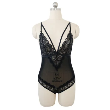 

Ladies Sexy Bud Silk Gauze Perspective Conjoined Sexy Underwear Clothing Couples Fun Onesies