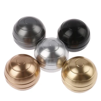 

Desktop Stress Relief Toy Aluminum Alloy Decompression Hypnosis Rotary Gyro Adult Fingertip Toy Kinetic Round Metal Spinner Gift