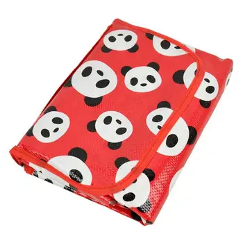 

Outdoor Beach Picnic Folding Camping Mat Multiplayer Waterproof Panda Print Sleeping Camping Pad Mat Moistureproof Blanket