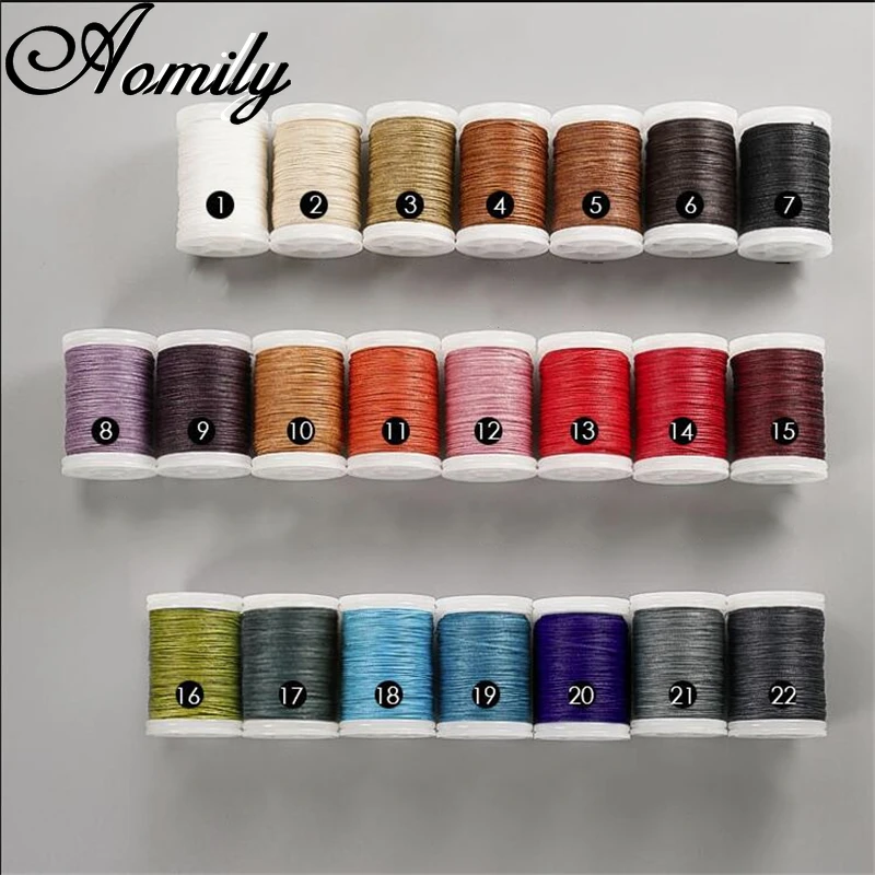 Multicolor Durable 120meters 0.5mm Round Waxed Thread Cord Handicraft Hand Stitching Polyester Sewing for Machine | Дом и сад