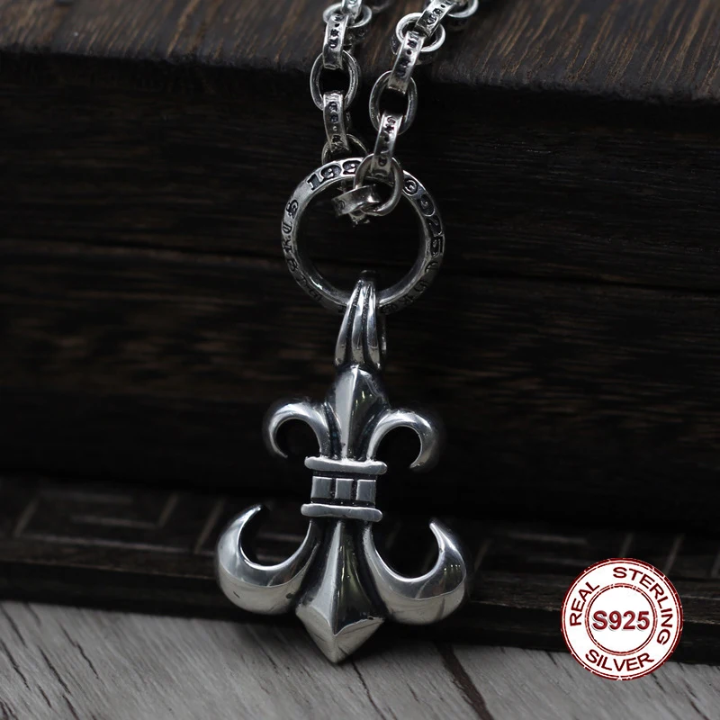 

S925 men sterling silver pendants Personality retro classic punk style Retro Anchor shape Wild fashion models Send a gift lover