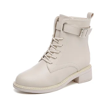 

2020 New casual women shoes Autumn PU leather women's boots fashion trend comfortable soft wild short tube boots