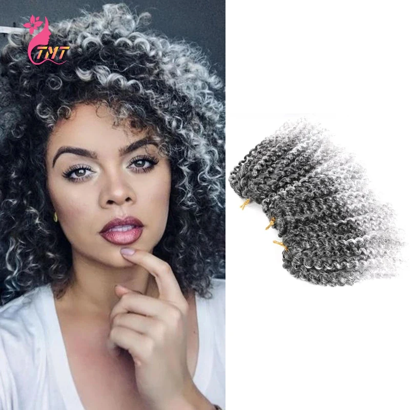 Sintético Marly Bob extensiones de cabello Ombre de Marly Jerry Curl Jamaica rebote ganchillo pelo Afro rizado trenzas de Crochet rizado