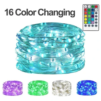 

Waterproof LED String Light Copper Wire Fairy Garden Party Decor 4 Lighting Mode