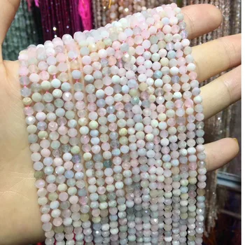 

Natural Stone Faceted Scattered beads Morgan's stone Beads 3mm-3.3mm for Jewelry Making DIY Necklace Bracelet Accessories
