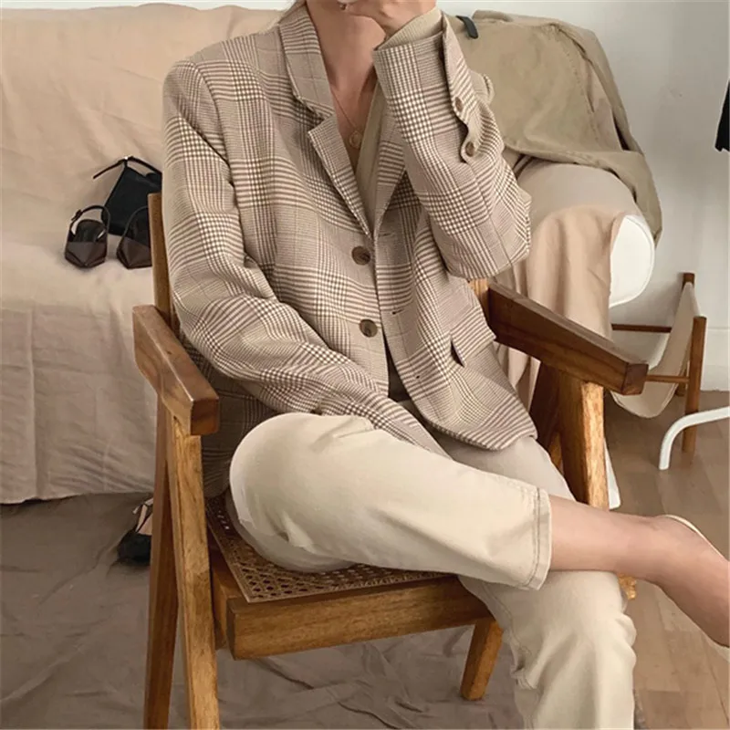 South Korea CHIC Simple Loose-Fit Handsome Trend Casual Suit Jacket