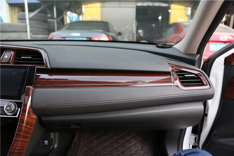 Для- Honda 10Gen Civic персиковая деревянная рамка Радио Аудио Панель тире крепление отделка комплект для переоборудования фасции лицевая рамка