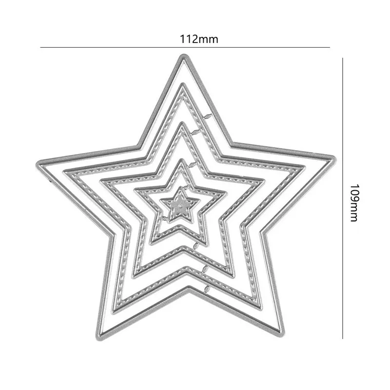  New Metal Cutting Dies Star Frame Die for DIY Scrapbooking Album Invitation Card Making Embossing S - 4000266725424