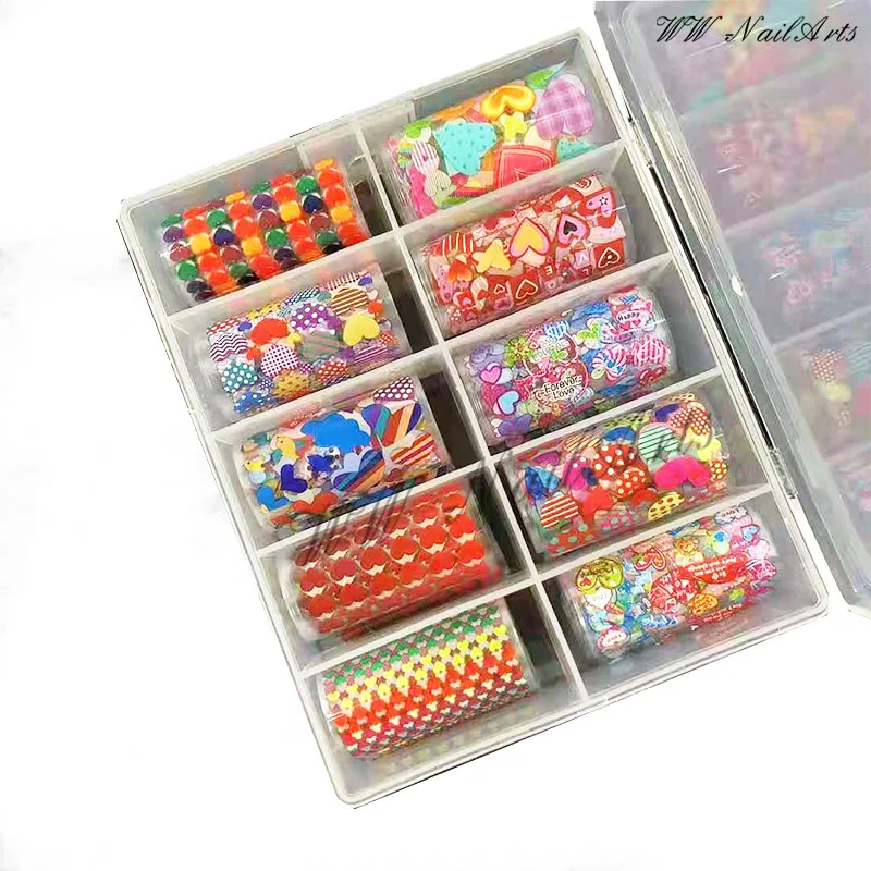 4*50cm Foil /Bag Plaid stripes Nail Holographic Laser Fruit Decoration Sticker 3D Strawberry Art Transfer | Красота и здоровье