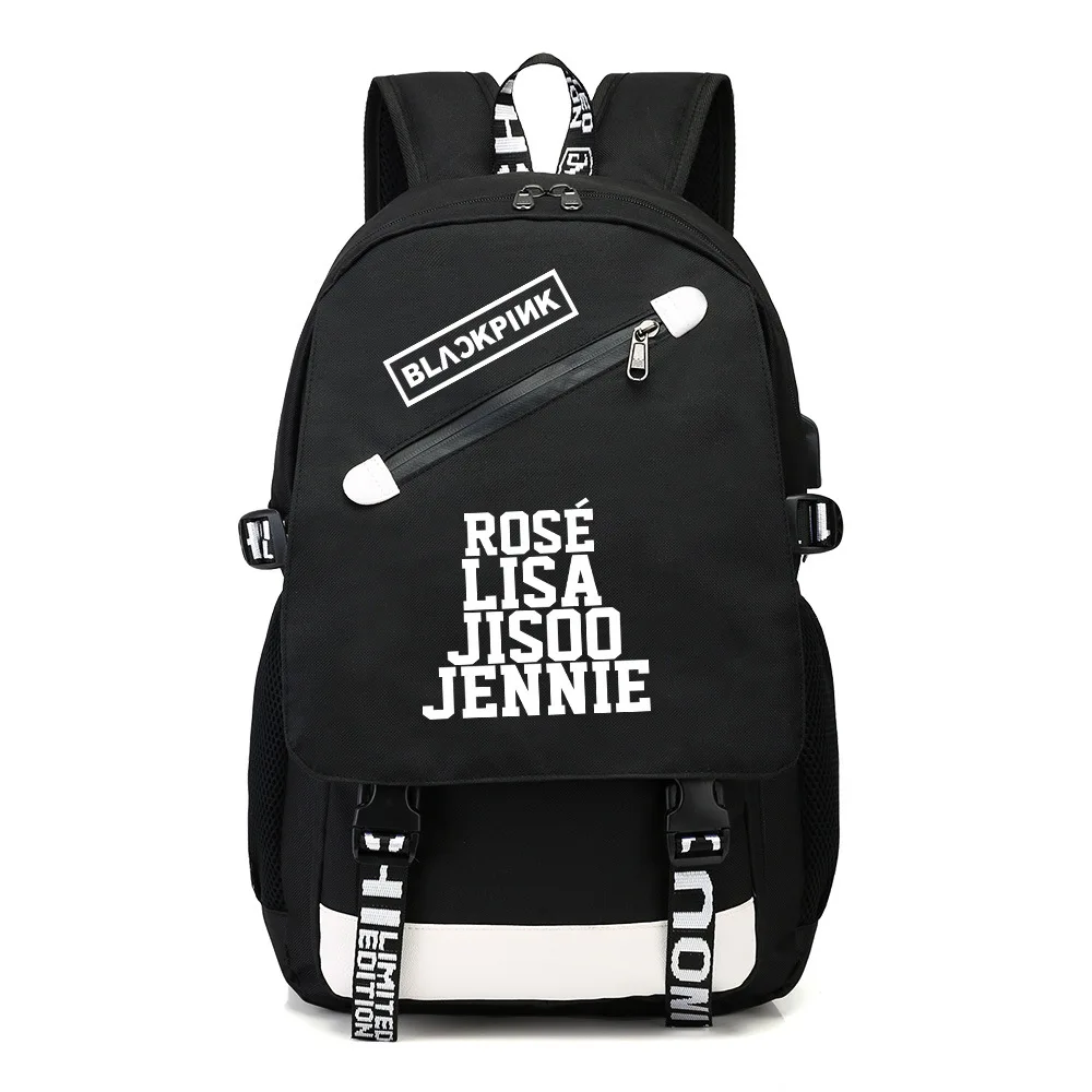 

BLACKPINK Park cai ying Lisa jin zhi xiu Celebrity Style Backpack School Bag Korean-style Backpack Students Twice