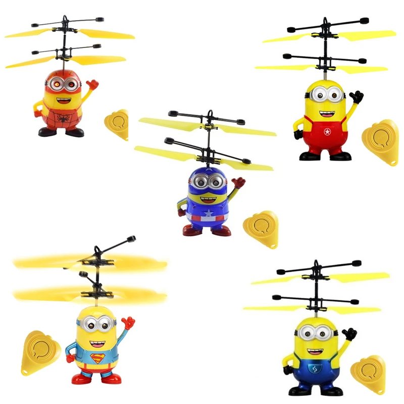Mini drone RC Helicopter Aircraft Mini drone Fly Flashing helicopter Hand Control RC Toys Mini Quadcopter Dron Kids Toys