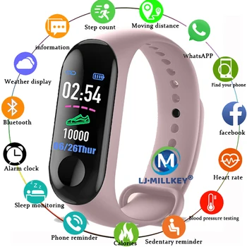 

M3 Smart Watch Bracelet Band Fitness Tracker Wristband Heart Rate Activity with 50M Waterproof