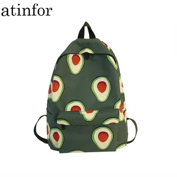 

atinfor Brand Women Nylon Cute Fruit printing Backpack School Bag for Teenage Girl Waterproof Travel Knapsack Female