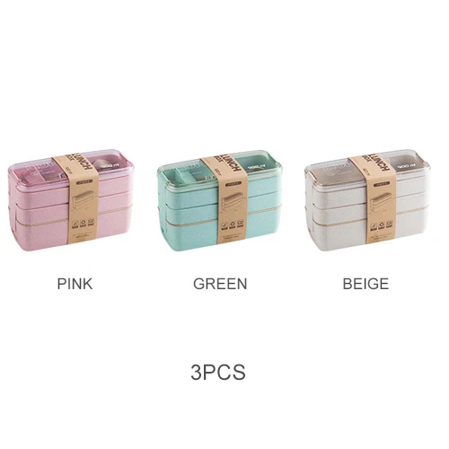 lunch box 3pcs