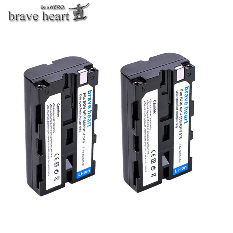 2battery NP-F550 NP F550 NP-F570 Камера Батарея упаковке с открытыми порами+ ЖК-дисплей USB Зарядное устройство для sony NP-F330 NP-F530 NP-F570 NP-F730 NP-F750 CCD-TRV81 CCD-RV100 - Цвет: 2battery