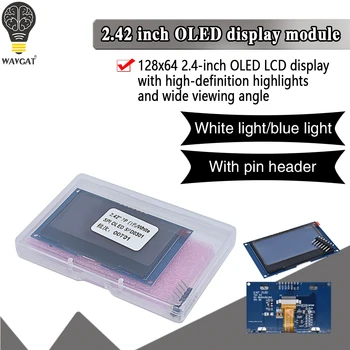 

White blue 2.42" 2.42 inch LCD Screen 12864 OLED Display Module IIC I2C SPI Serial for C51 STM32 SSD1309