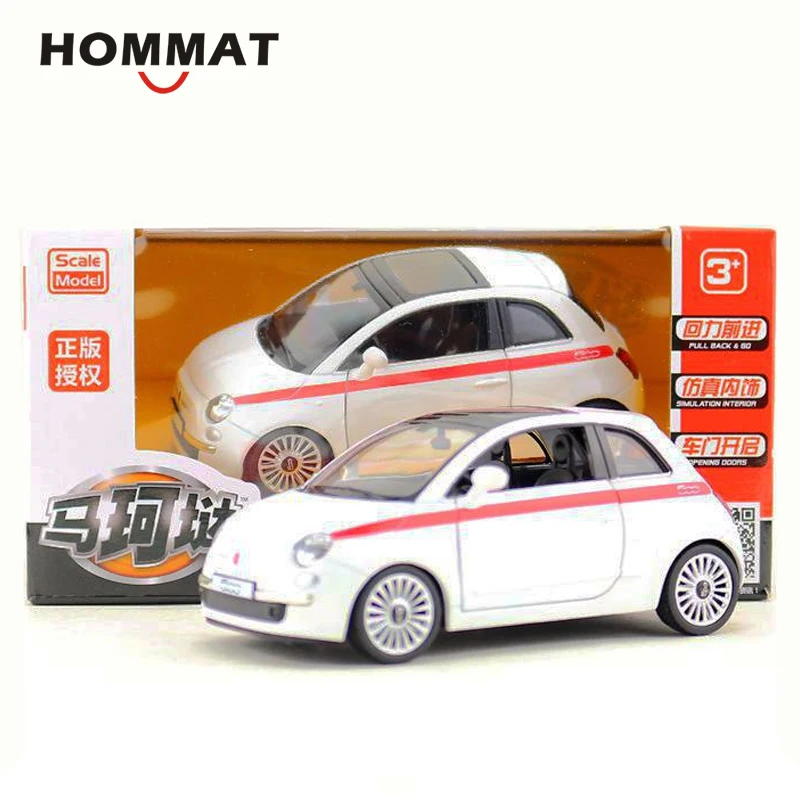HOMMAT 1:30 масштаб Fiat 500 модель автомобиля игрушка сплав металл литая модель игрушечного автомобиля Модель автомобиля Подарки Автомобили подарки Детские игрушки для мальчиков