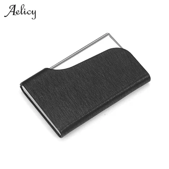 

Creative Holder Metal Leather Box Cover Credit Business Multi Card Case Wallet Pu Leather Porte Carte Passport Wallet Anti-theft