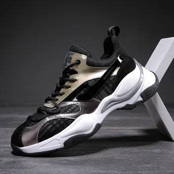 

Autumn New Men's Shoes Fashion Comfortable Running Shoes Genuine Leather Breathable Skid-proof Sports Shoes J5-70