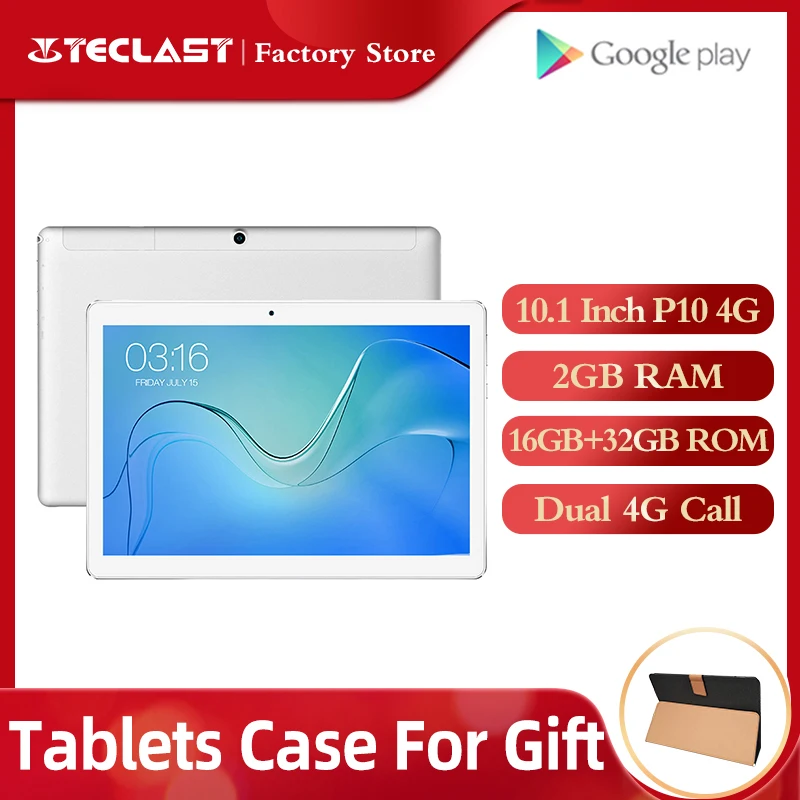 Teclast P10 планшет с 10 1 дюймовым дисплеем четырёхъядерным процессором MTK6737 ОЗУ 2 Гб