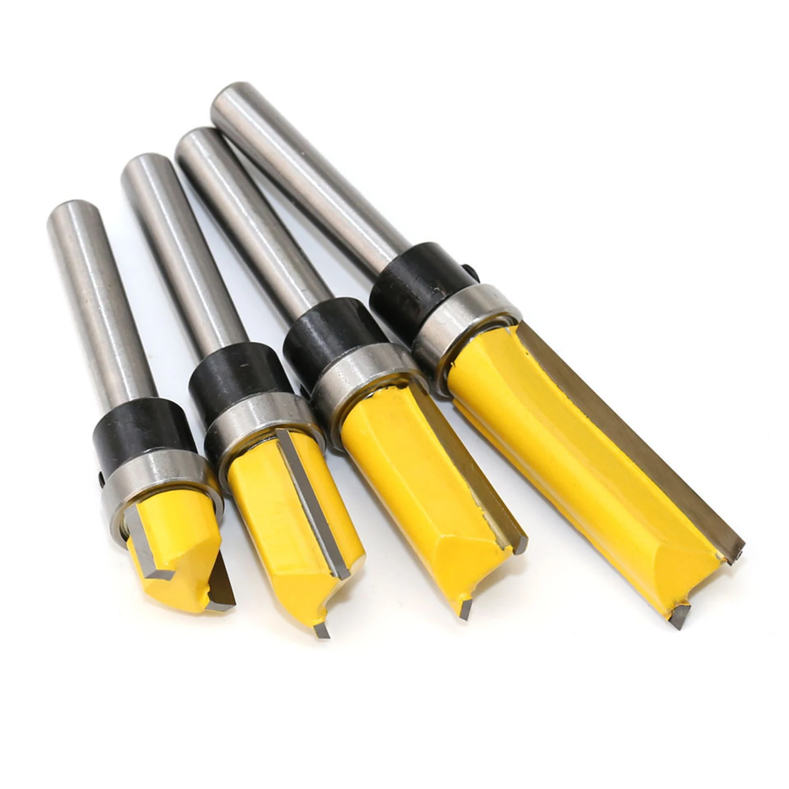 

1/4 Shank Flush Trim Template Router Bit Carbide CNC End Mill Woodworking Straight Trimming Milling Cutter