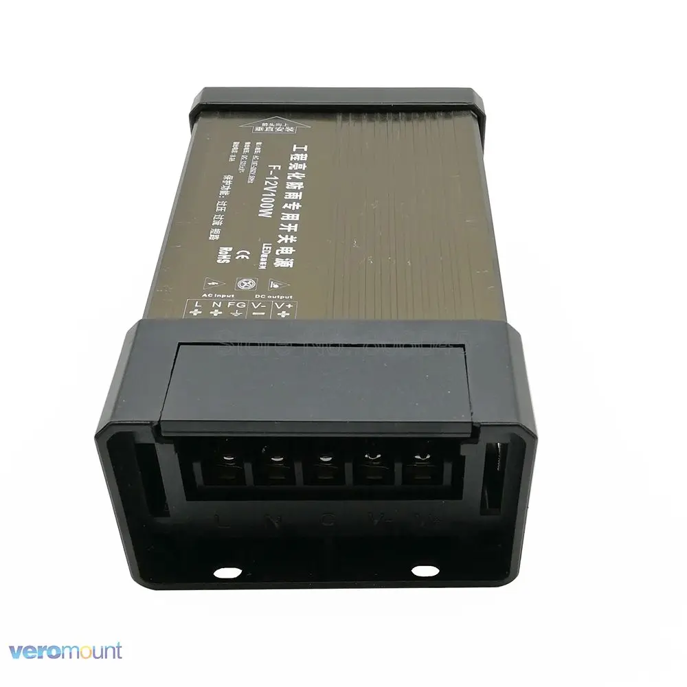 12V светодиодный трансформатор Светодиодный драйвер постоянного тока в переменный ток 12 В на открытом воздухе непромокаемые IP54 Питание 12V 5A 8.5A 12.5A 16.5A 20A 25A 33A 42A