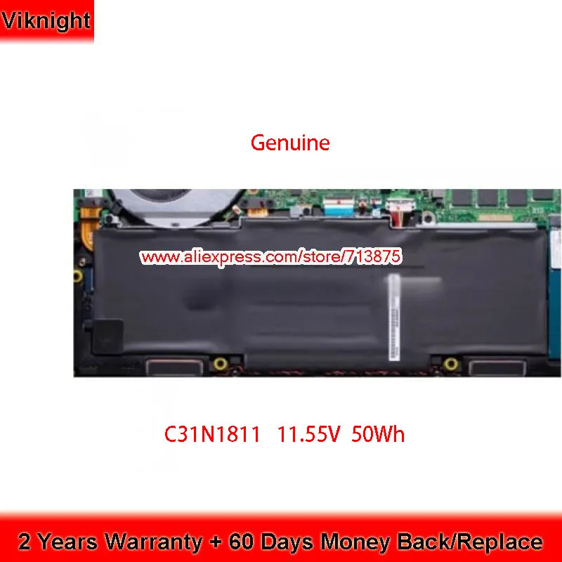 

Genuine 11.55V 50Wh C31N1811 Battery for Asus RX433FN U4300 U4300F U4300FN UX433FA BX433FN UX433FN U433FN UX433FL