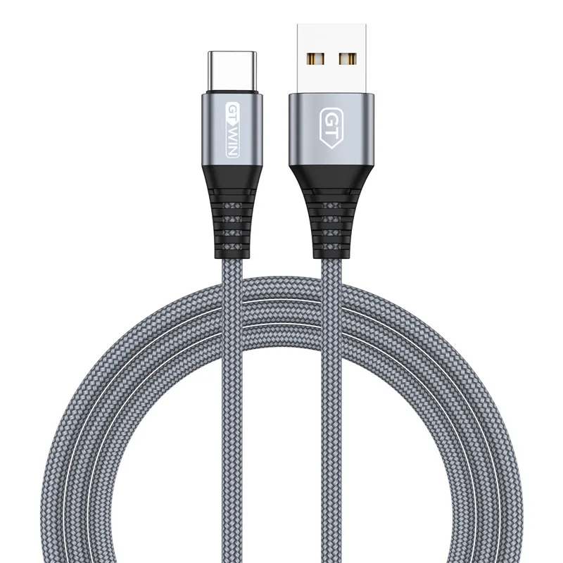 GTWIN 3A type C USB кабель быстрое зарядное устройство для samsung S10 S9 S8 мобильный телефон зарядный провод для Xiaomi mi9 Redmi note 7 Android - Цвет: Серый