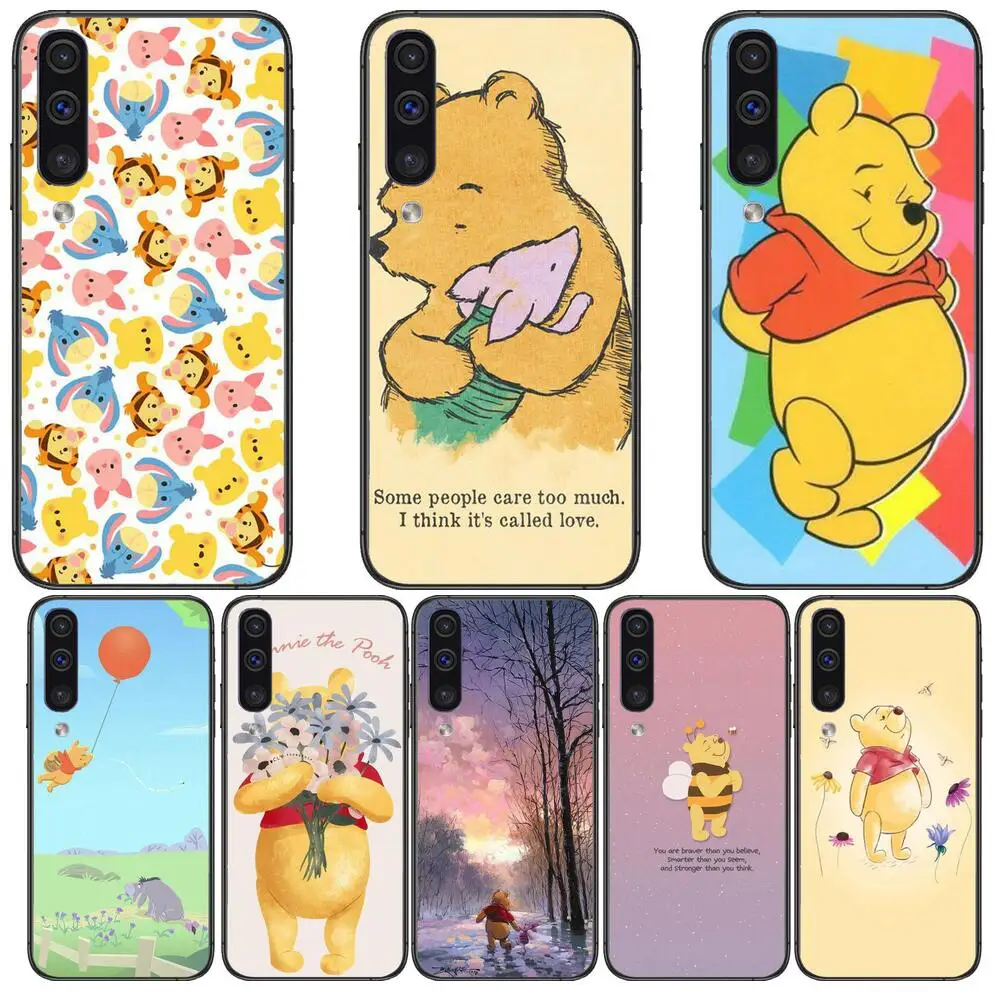 Yellow Winnie Bear Phone cover hull For SamSung Galaxy S8 S9 S10E S20 S21 S5 S30 Plus fe 5G Lite Ultra black soft case | Мобильные